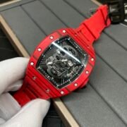 Replica Richard Mille RM 52-01 Skeleton Skull Dial Men's Watch – Swiss Movement, Red Carbon Case - Image 6