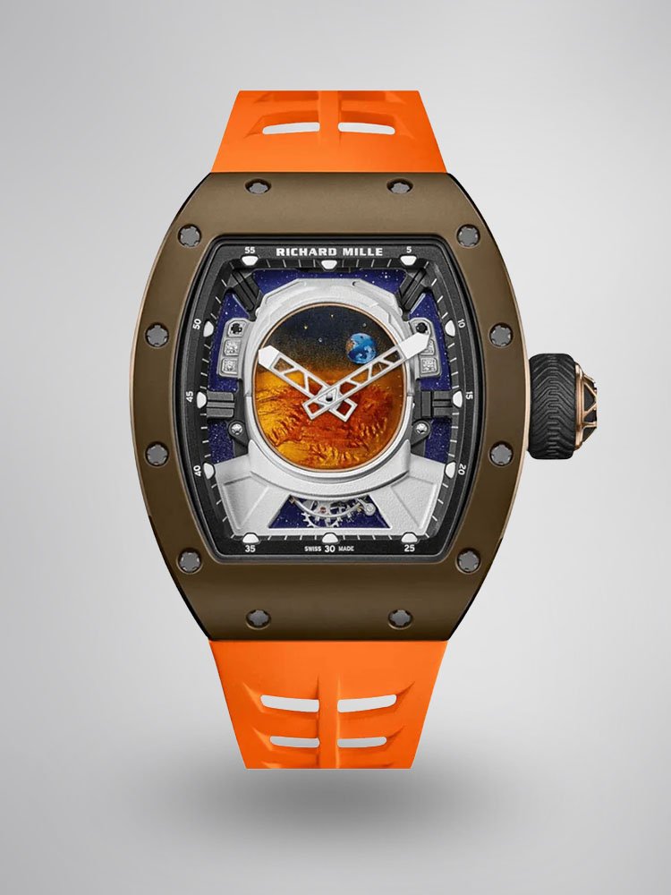 676e9a399ec175d0c9d866470a671e8c.jpg Richard Mille RM 52-05 Pharrell Williams Brown Cermet Tourbillon Replica Watch - Image 1