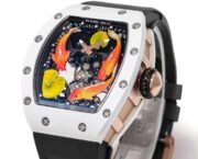 Replica Richard Mille RM S10 Koi Tourbillon Watch with Black Leather Strap - Image 6