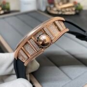 Swiss Richard Mille RM 51-01 Replica Tiger And Dragon Michelle Yeoh Watch with Diamond Bezel And Black Rubber Strap - Image 8