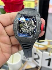 Best Richard Mille RM35-02 Carbon Fiber Skeleton Dial Swiss Replica Watch - Image 4