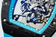 Best Replica RICHARD MILLE RM 55 – Swiss Movement Super Clone with Carbon Case & Blue Rubber Strap - Image 7