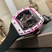 Richard Mille RM 38-02 Bubba Watson White Pink Quartz TPT Skeleton Tourbillon Replica Watch - Image 4