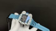 Best Swiss Richard Mille RM 35-03 Replica Rafael Nadal Watch for Men | White Carbon Fiber Case | Blue Strap - Image 4