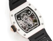 Replica Richard Mille RM S10 Koi Tourbillon Watch with Black Leather Strap - Image 2