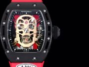 Best Swiss Replica RICHARD MILLE RM 52 Watch – Skeleton Tourbillon , Red Strap - Image 4