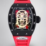 Best Swiss Replica RICHARD MILLE RM 52 Watch – Skeleton Tourbillon , Red Strap