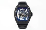 Richard Mille RM055 Skeleton Watch with Black Rubber Strap – Super Clone - Image 2