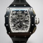Richard Mille RM 11-03 Replica Black Ceramic Case with Black Rubber Strap | Skeleton Dial Watch For Men