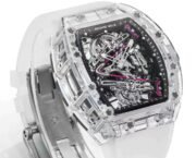 Richard Mille RM38-02 Tourbillon Replica Watch with Crystal Case - Pink Theme - Image 6