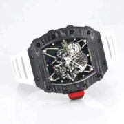 Top Swiss Replica Richard Mille RM35-01 – Carbon Fiber Case & White Rubber Strap - Image 6