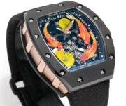 Swiss RICHARD MILLE RM S10 Replica – Koi Tourbillon, Black Steel Case, Sport Style - Image 7