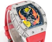 Super Clone Replica RICHARD MILLE RM S10 Koi Fish Tourbillon Watch Diamond Case Red Strap Swiss Quality - Image 3