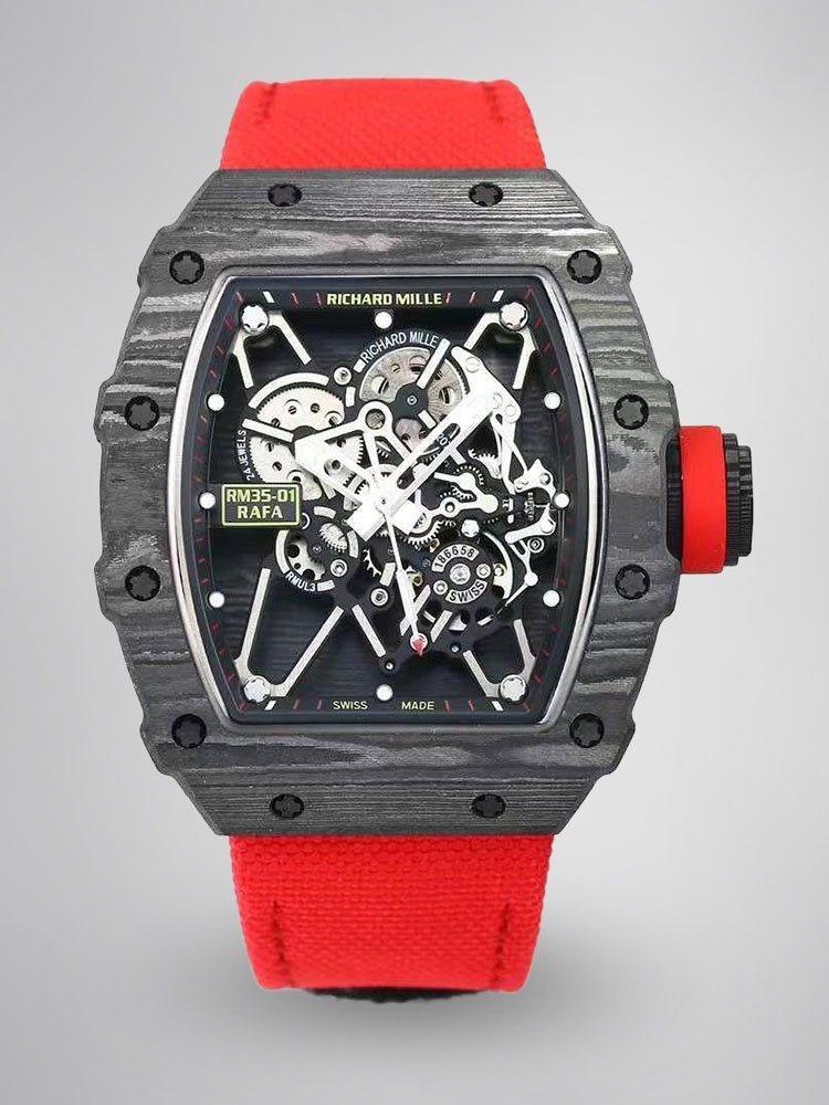 a633828767e9fa172db2b72a5a12f040.jpg Best Swiss Replica Richard Mille RM 35-01 Rafael Nadal Watch – Carbon Fiber Case - Image 1