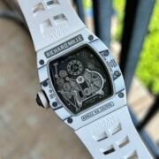 Richard Mille RM 022 Replica White Case White Strap Watch For Men – Skeletonized Dial And Carbon Fiber Case - Image 7