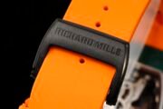 Best Richard Mille RM 21-02 Tourbillon Aerodyne Replica Watch - Orange Leather Strap - Image 9