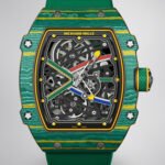 Best Replica Richard Mille RM 67-02 Skeleton Dial Watch With Green Fabric Strap