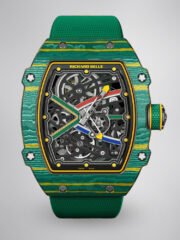 Best Replica Richard Mille RM 67-02 Skeleton Dial Watch With Green Fabric Strap