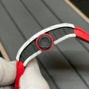 Richard Mille RM 35-01 Replica Rafael Nadal White Carbon Case Red Strap Watch | Swiss Movement, Skeleton Dial - Image 8
