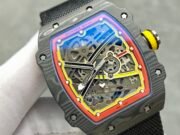 Best Replica Richard Mille RM67-02 Super Clone 47mm Skeleton Dial Carbon Fiber Watch - Image 4