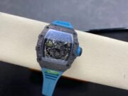 Replica Richard Mille RM 35-02 Swiss NTPT Carbon Fiber Case, Blue Rubber Strap Watch - Image 8