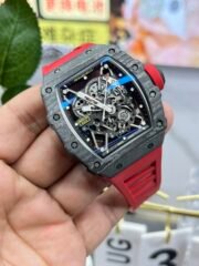 Replica Richard Mille RM35-02 Red Rubber Strap Swiss Movement Sports Watch - Image 4