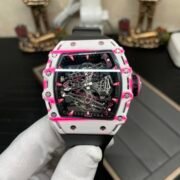 Richard Mille RM 38-02 Bubba Watson White Pink Quartz TPT Skeleton Tourbillon Replica Watch - Image 3