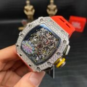 Replica Richard Mille RM 11-03 Men’s Watch with Diamond Bezel And Skeleton Dial Design - Image 5
