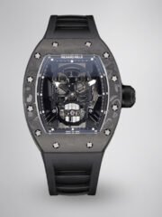 Best Richard Mille RM 052 Replica Black Carbon Fiber Case Watch – Men’s Luxury Watch With Skeleton Skull Dial