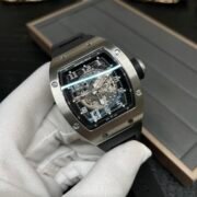 Swiss Richard Mille RM 010 Replica – Skeleton Dial Men’s Watch With Black Rubber Strap And Sapphire Crystal - Image 4