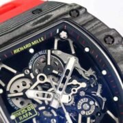 Richard Mille RM 35-01 Replica AAA Swiss Clone with Carbon Case and Red Strap - Image 5