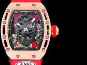 RM052 Skeleton Tourbillon Watch Replica - Bold Black Skull Design - Image 8