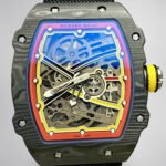 Best Replica Richard Mille RM67-02 Super Clone 47mm Skeleton Dial Carbon Fiber Watch