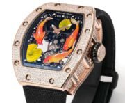 Replica Richard Mille RM S10 Koi Tourbillon Watch - Rose Gold & Diamond - Image 3