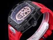 Best Swiss Replica RICHARD MILLE RM 52 Watch – Skeleton Tourbillon , Red Strap - Image 7