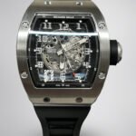 Swiss Richard Mille RM 010 Replica – Skeleton Dial Men’s Watch With Black Rubber Strap And Sapphire Crystal