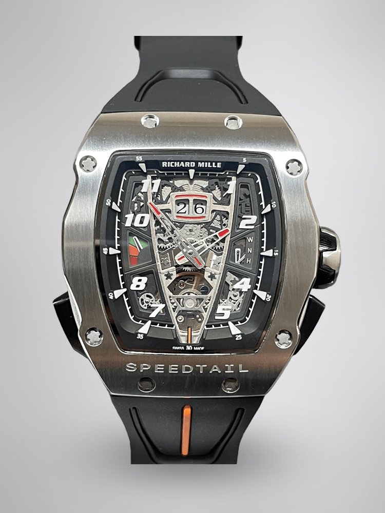 f5ef947a32ee04781e4c47344b4882a7.jpg Luxury Best Richard Mille RM 40-01 Replica McLaren Speedtail – Water-Drop Case, Black Rubber Strap, Swiss Movement - Image 1