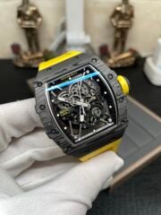 Swiss Replica Richard Mille RM 35-02 Watch For Men – Skeleton Dial, Yellow Rubber Strap, Luxury Sport Design - Image 5