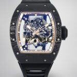 Richard Mille RM055 Skeleton Watch with Black Rubber Strap – Swiss Replica