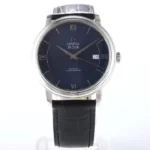 Omega De Ville Blue Dial Leather Watch