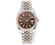 Rolex Datejust 41mm Watch – Brown Dial, Two-Tone Steel & Gold, Fluted Bezel