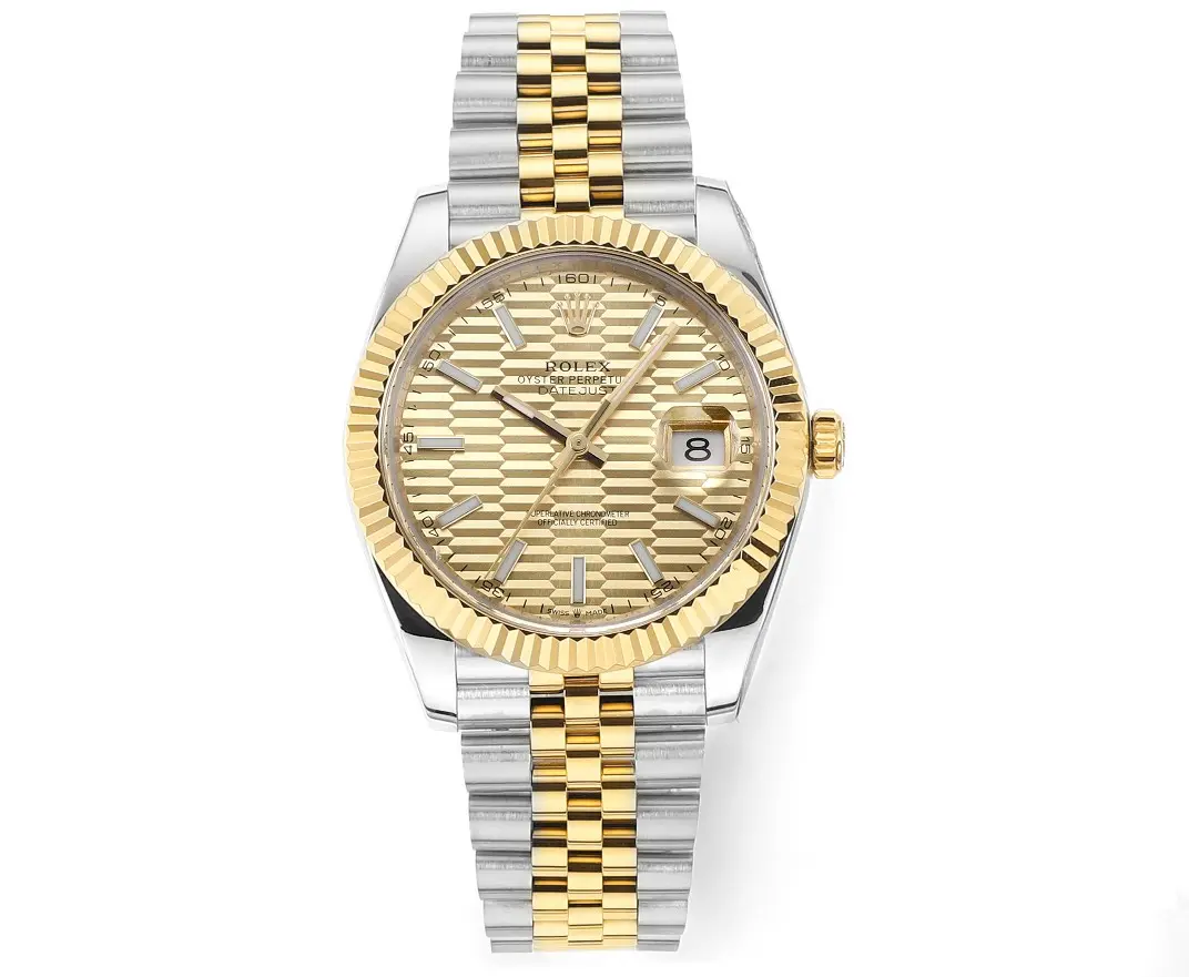 src_0-105.webp Rolex Datejust 41mm Two-Tone Gold and Steel Watch with Fluted Bezel - Image 1