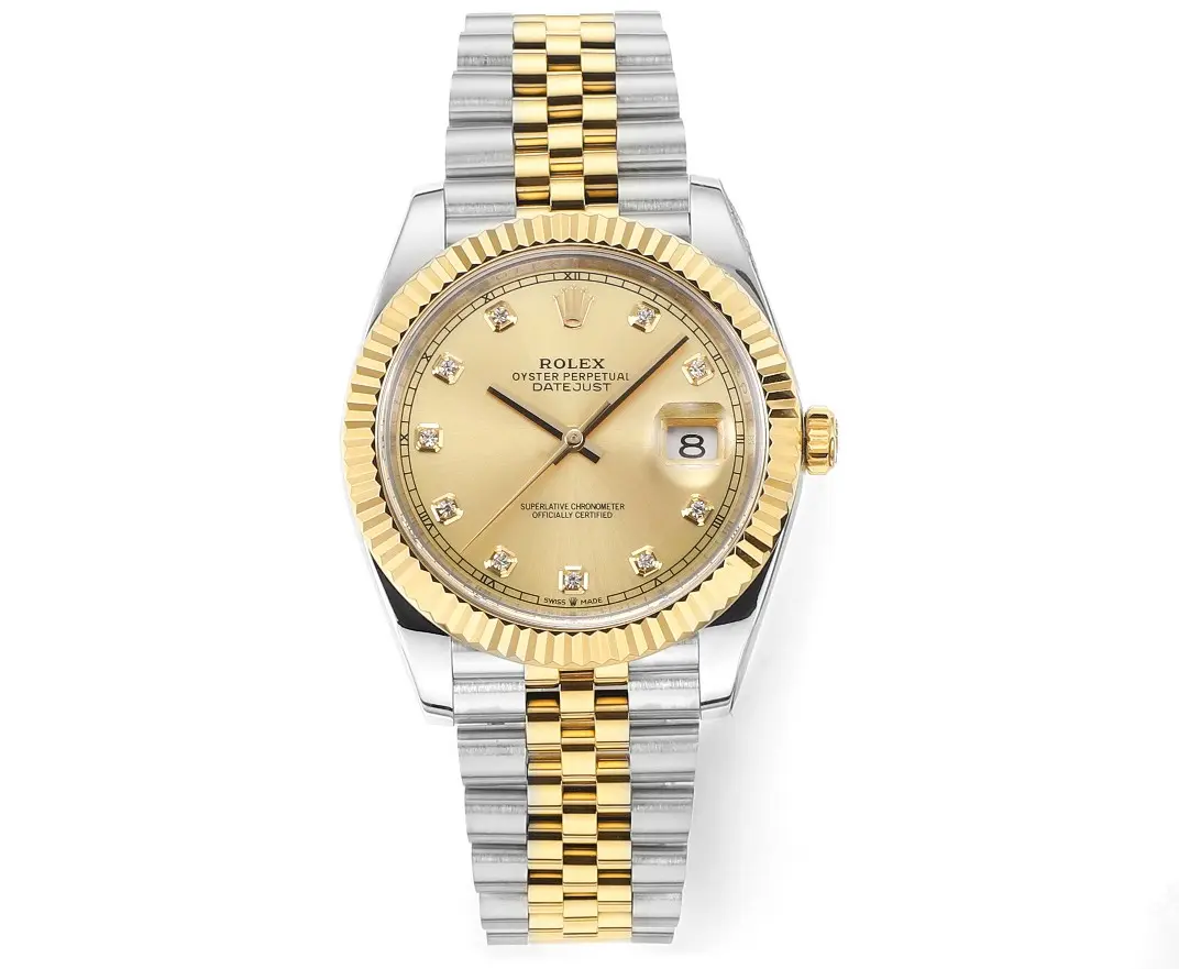 src_0-106.webp Rolex Datejust 41mm Two-Tone Gold & Steel Watch with Diamond Bezel - Image 1