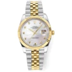 Rolex Datejust 41mm Two-Tone Gold and Steel Watch with Diamond Bezel