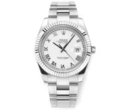 Rolex Datejust 41mm Silver Fluted Bezel White Dial