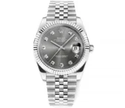 Rolex Datejust 41mm Watch – Silver Dial, Diamond Markers, Stainless Steel Jubilee Bracelet Rolex