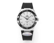 Omega Constellation Meteorite Watch Black Leather