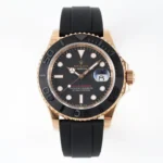 Rolex Yacht-Master 40mm Rose Gold Black Dial Rubber Strap Automatic