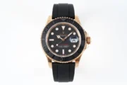 Rolex Yacht-Master 40mm Rose Gold Black Dial Rubber Strap Automatic