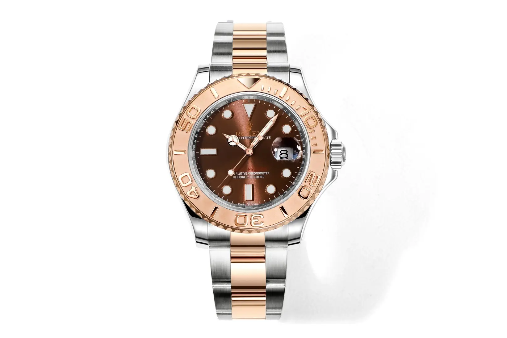 src_0-144.webp Rolex Yacht-Master 42 Rose Gold & Stainless Steel Brown Dial - Image 1